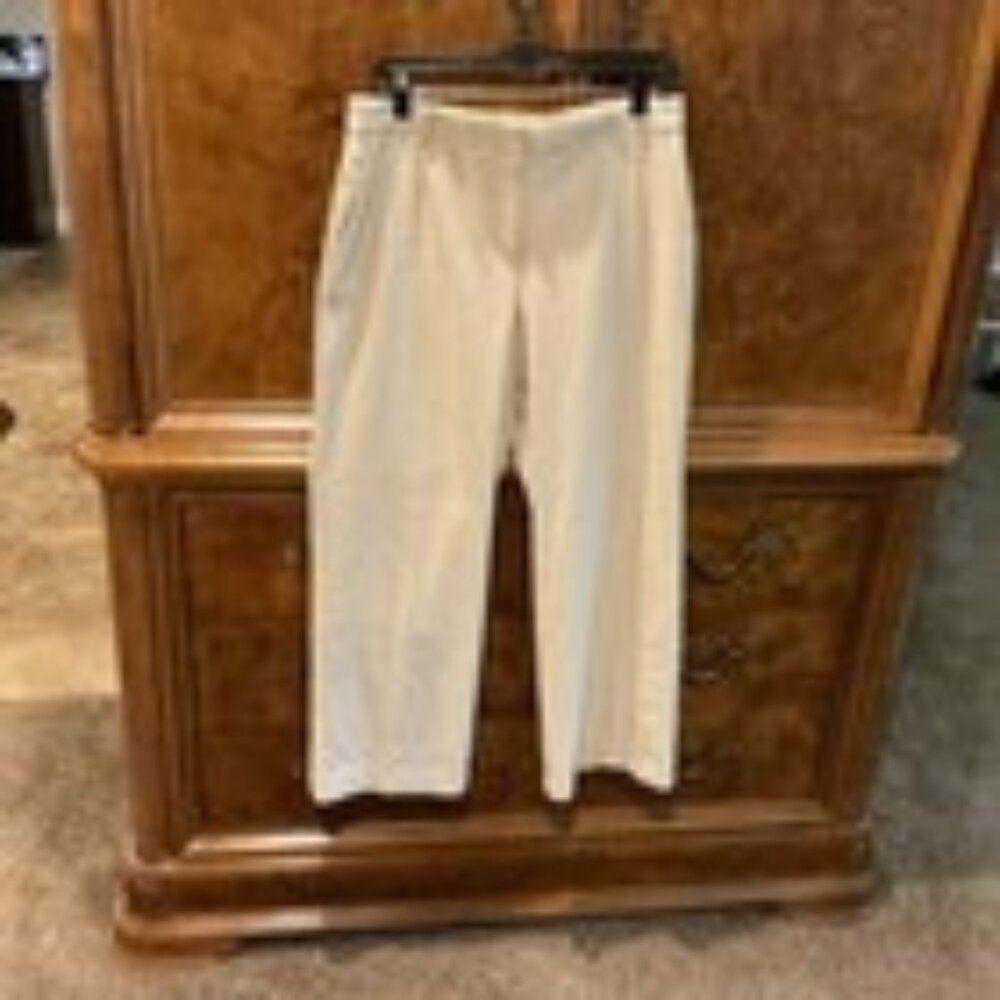 Coldwater Creek 12P Willow Shapeme Moleskin Pants Tan Straight Leg Modern EUC